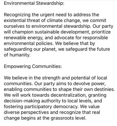 Political manifesto written by AI