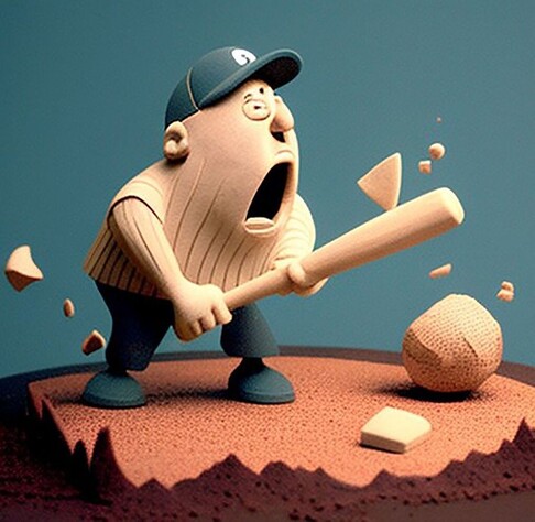 Beautiful artwork, abstract, detailed, shadows, baseball player