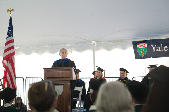 Dr. Anthony Fauci addresses the 2023 graduates of Yale Medical School on the dangers of anti science, and encourages them to push back.