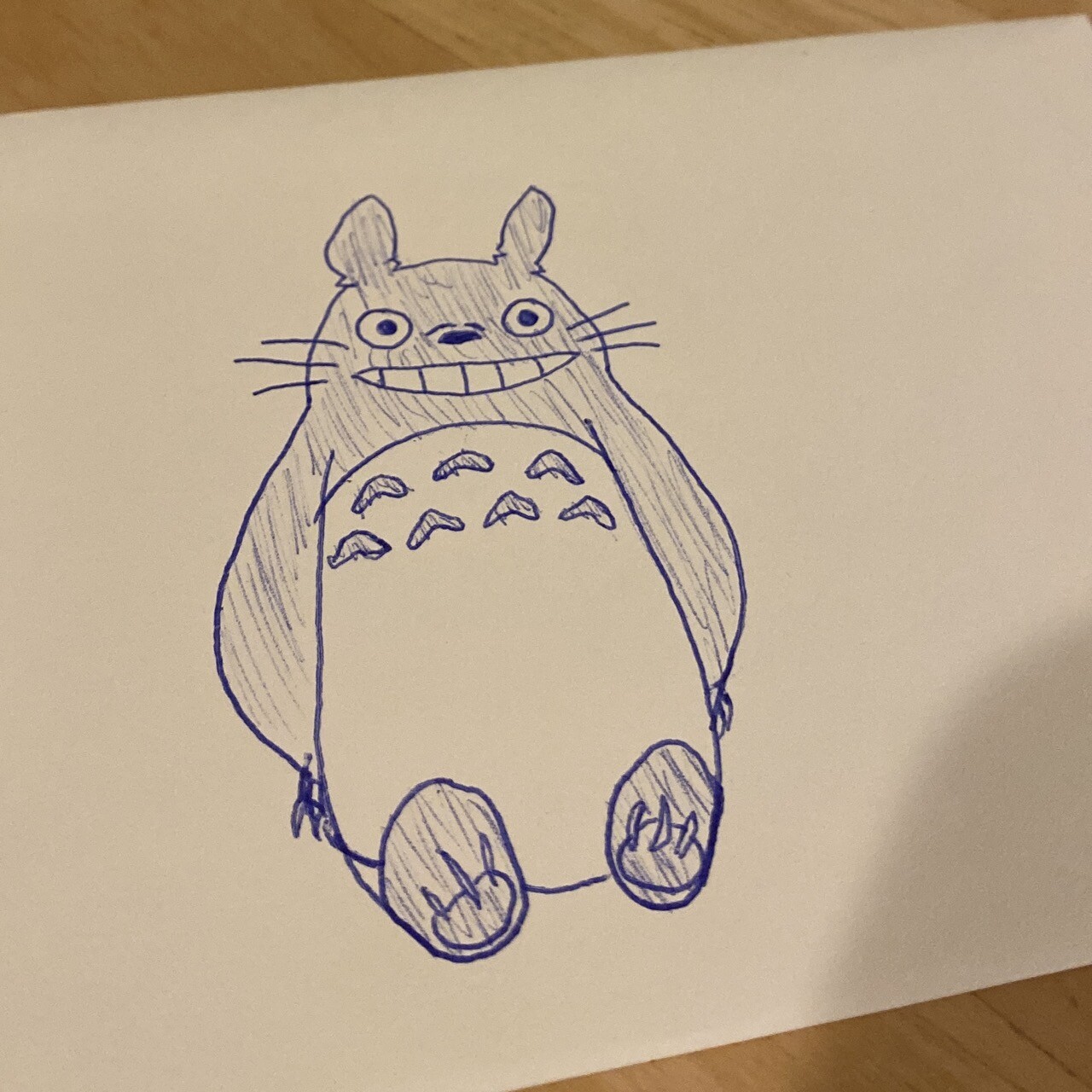 A drawing of Totoro from My Neighbor Totoro by Ghibli Studios