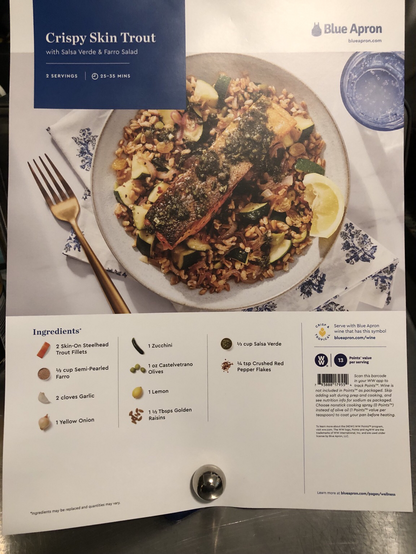 Recipe card.