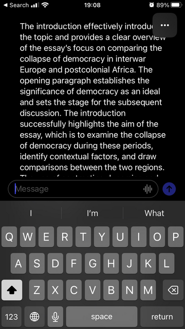 GPT chat feedback 