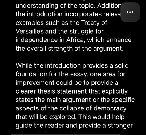 GPT chat feedback