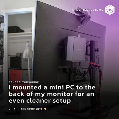 I mounted a mini PC to the back of my monitor for an even cleaner setup
