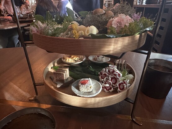 A two died presentation of one bite desserts 