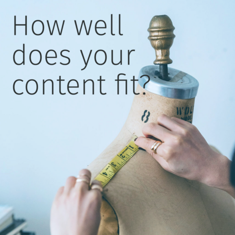 Picture of measuring tape and dressmaker dummy to illustrate content fitting.