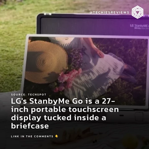 LG's StanbyMe Go is a 27-inch portable touchscreen display tucked inside a briefcase