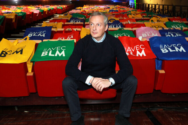 Bruno Le Maire avant un meeting des primaires LR le 14 novembre 2016 à Saint-Denis. © Photo Jacques Demarthon / AFP