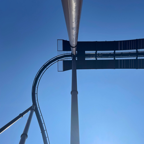 Fēnix at Toverland from below the lift hill