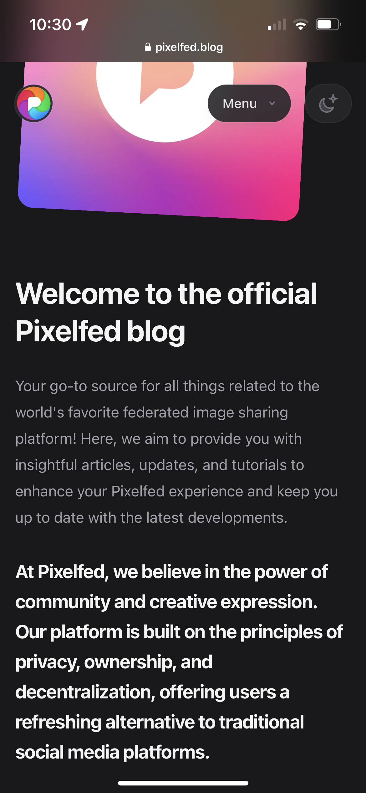 Pixelfed blog