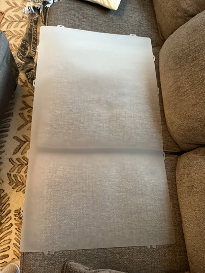 A diffuser sheet from a broken television