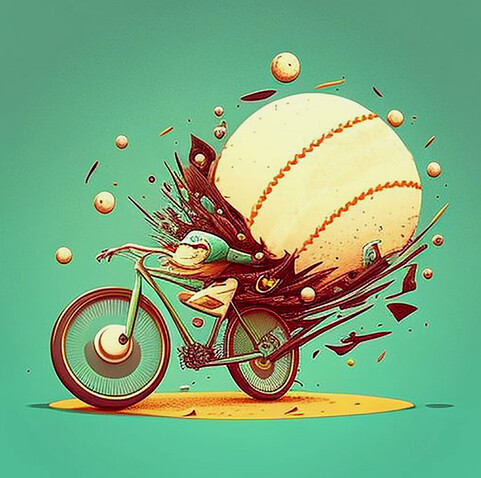 beautiful painting, abstract, detailed, shadows, baseball player