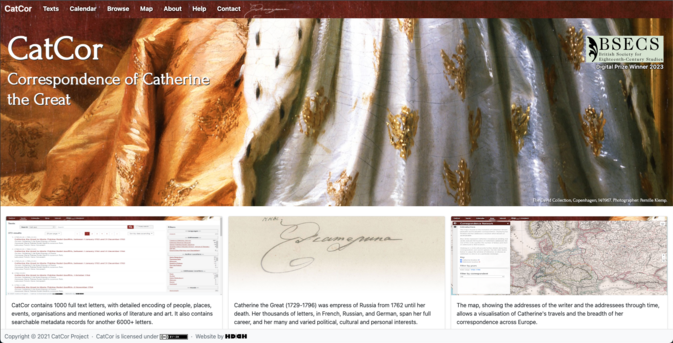 Screenshot of https://catcor.seh.ox.ac.uk/