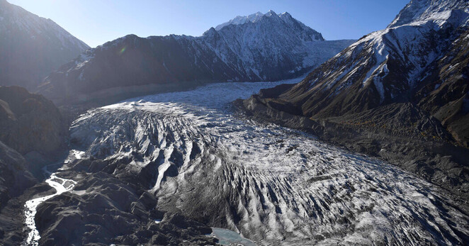The Chiatibo glacier in the Hindu Kush mountain range of Pakistan.Credit...Pool photo by Neil Hall