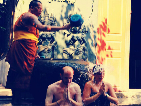 Cambodia water blessing