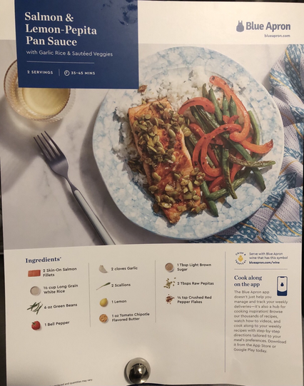 Recipe card.
