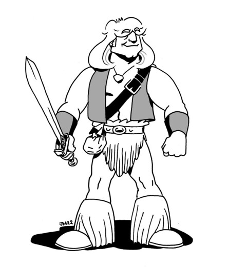 Russ the Barbarian from the comic strip Not That Magic