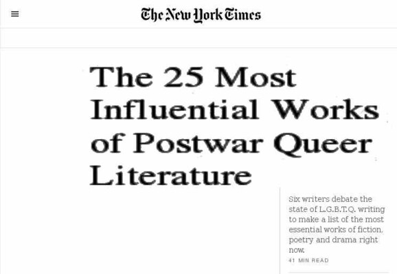 Queer literature
Headlines The New York Times 2023 Jun.24