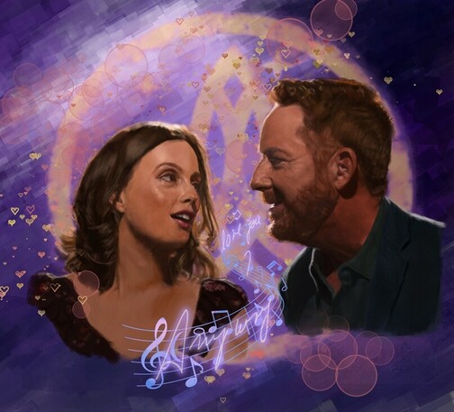 Gordon (Scott Grimes) and Laura (Leighton Meester) from the series The Orville.
