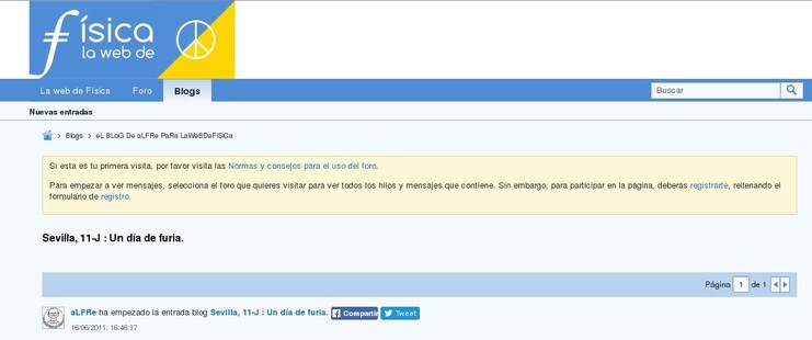 Sevilla, 11-J: Un día de furia.
Fuente El blog de aLFRe para lawebdefisica 2011 Jun.16