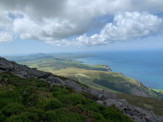 Looking down across the Llyn Peninsula south shoreline 