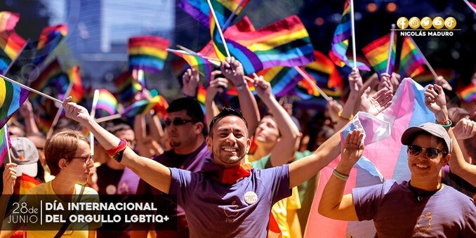 
Nicolás Maduro
@NicolasMaduro
Mi reconocimiento, en el Día Internacional del Orgullo LGBTIQ+, a toda la Comunidad Sexo - Género Diversa. Sigamos trabajando por una sociedad de aceptación de la diversidad, de más dignidad y más amor. ¡Mi abrazo solidario!