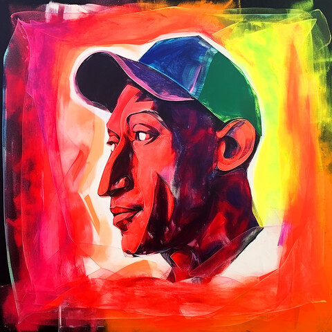 beautiful painting, abstract, detailed, shadows, baseball player