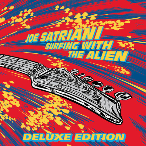Portada nueva del vinilo en formato L.P. de la Deluxe Edition  "Surfin' with the alien" de Joe Satriani.