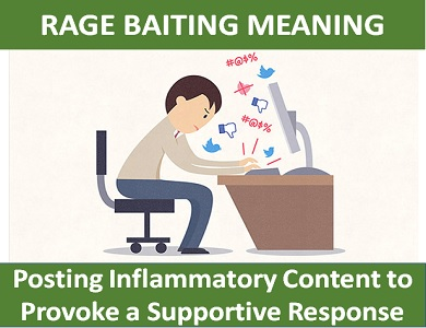 The term rage baiting is used to refer to the tactic of posting content online in order to cause controversy and provoke a supportive response from the poster's own followers. Rage baiting is used to garner more user involvement.

Rage baiting differs from rage farming, which involves posting content in order to provoke opponents.
https://www.cyberdefinitions.com/definitions/RAGE-BAITING.html