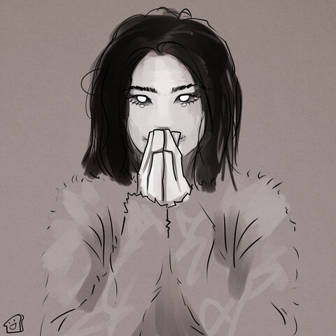 Sketch of Bjork's Debut album cover