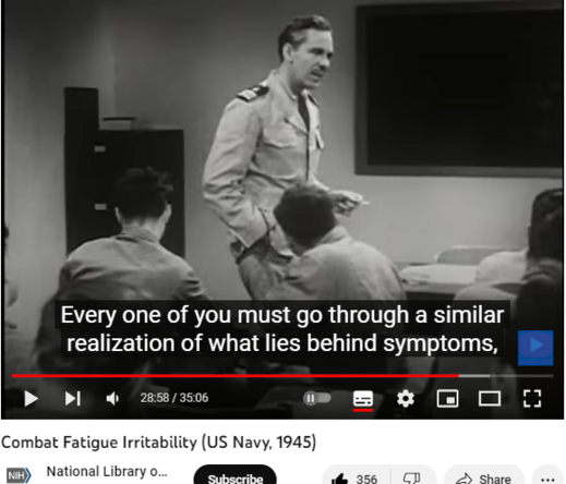 Gene Kelly directs and stars in this wartime naval "training" film. Kelly plays the role of Seaman Bob Lucas, a troubled and angry "fireman" whose ship was sunk in battle. Many sailors died at sea, but Lucas lived through it and suffers from what now might be termed "post-traumatic stress disorder." After lashing out at everyone around him, Lucas comes to understand his emotions, and moves from illness to wellness, with the help of a wise psychiatrist. Kelly considered his performance in Combat Fatigue Irritability one of his very best. But no filmography lists it. Apart from the combat-fatigued sailors for whom the film was made, few people have ever had the chance to see it. With this release it becomes accessible to Kelly's devoted fans and a wider public.

Produced by United States Navy Department, Bureau of Aeronautics