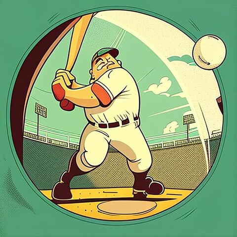 beautiful artwork, abstract, detailed, shadows, baseball player