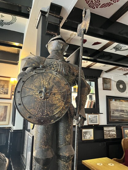 A 'suit of armour' inside The King's Inn