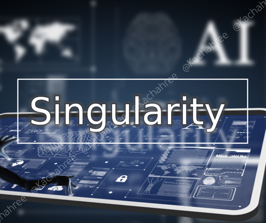 Image with words "AI" and "Singularity"