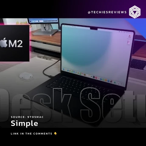 Simple & Productive 15in M2 MacBook Air Desk Setup