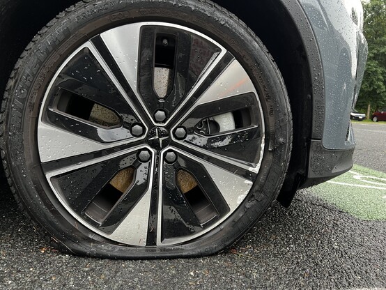An impressively flat tire