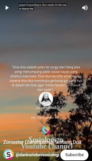 Zoroaster (Zarathustra): Tentang Doa