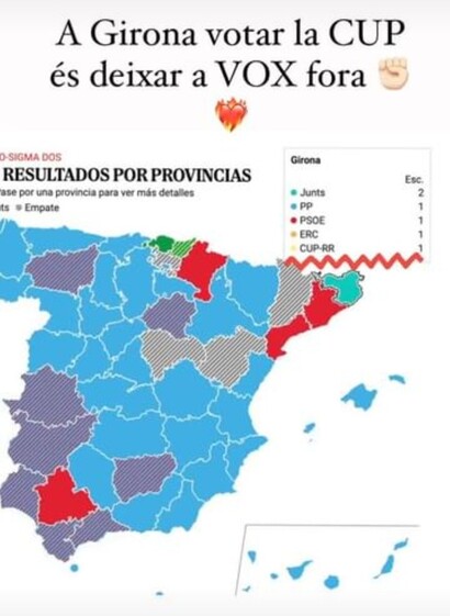 Mapa predicció repartiment d'escons
