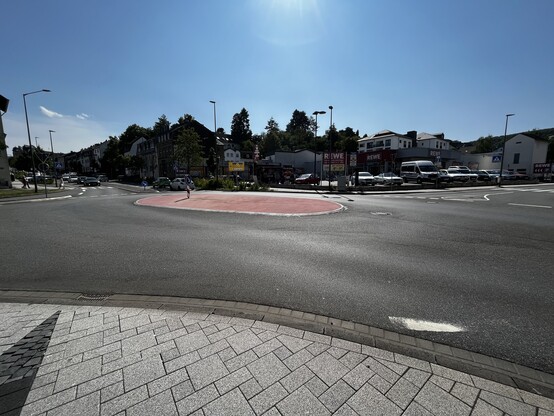 Kreisel in der stadt. 