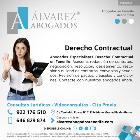 Derecho Contractual Tenerife · Alvarez Abogados Tenerife