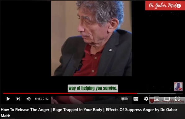 108,675 views  29 Dec 2022  #GaborMate #trauma #AngerManagement
How To Release The Anger | Rage Trapped in Your Body | Effects Of  Suppress Anger by Dr. Gabor Maté

Hi welcome! YOUR INNER CHILD Matters. I'm a nurse, a mother, and a video editor. I'm passionate about sharing mental health awareness, parenting, and health education, and I created this channel with the mission and hope of motivating and helping anybody who is going through a difficult time. 

People have various ways of responding to anger. While some people choose to verbally express their rage through shouting, cursing, arguing, or yelling, others choose to physically do so (throwing things, breaking objects, hitting walls, or getting into fights). Some people, on the other hand, choose to suppress their anger rather than expressing it in any way.

💖 Who is Dr Gabor Mate?
Dr. Gabor Maté is a retired physician, bestselling author, and well-known speaker who is in high demand for his knowledge of addiction, trauma, stress, and childhood development. He is the author of four best-selling books, including the award-winning In the Realm of Hungry Ghosts: Close Encounters with Addiction. For his groundbreaking medical work and writing, he has received the Order of Canada (Canada's equivalent of the MBE) and the Civic Merit Award from his hometown of Vancouver.