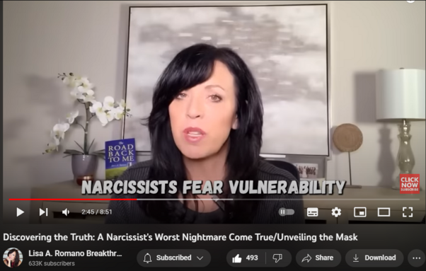 4,861 views  6 Jul 2023  5 Mind Games Narcissists Love to Play
#narcissist #gaslighting #narcissism Beware, when you become the narcissist's worst nightmare come true, and you begin to see what they don't want you to see. Narcissists rely on others for narcissistic supply. By manipulating the emotions, and perceptions of others, a narcissist can maintain dominance and control. Without feeling a sense of superiority over others, a narcissist experiences a sense of vulnerability that causes them to react poorly.

Narcissists fear rejection because they have an inflated sense of self-importance and believe they are entitled to admiration and adoration from others. When someone rejects a narcissist, it challenges their sense of superiority and can cause them to feel inadequate or inferior. Additionally, rejection can be seen as a threat to their ego, which they will go to great lengths to protect. Narcissists may also fear rejection because it could expose their vulnerabilities and flaws, which they try to keep hidden from others.