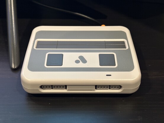 Super Nt console without any controllers or a cartridge.