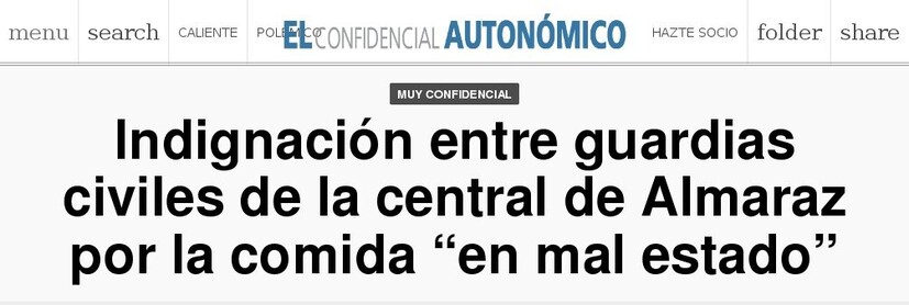 Serious incident at Almaraz nuclear power plant in Spain. 
Headlines El Confidencial Digital 2023 Jul.14
