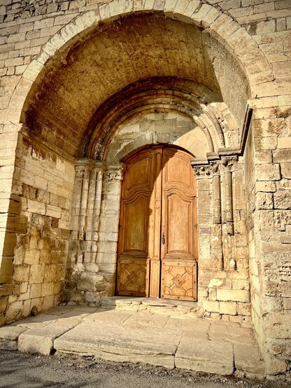 Main door of the church with end of day light