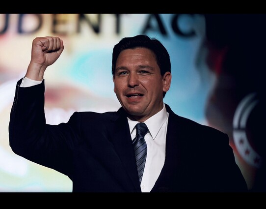 Image of Ron DeSantis the moment his mommy told him he could have an extra pudding cup. 
