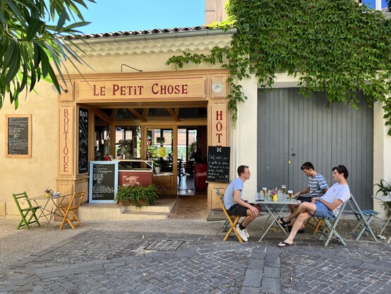 Small terrace of a Le Petit Chose restaurant 