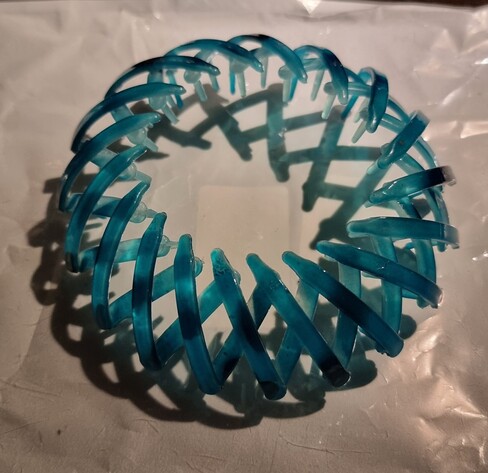 Draufsicht Haarspange, blau