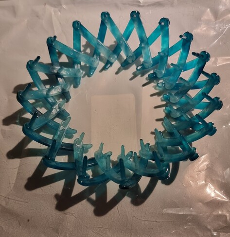 Untersicht Haarspange, blau