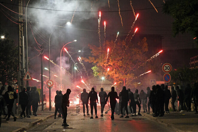 Affrontements entre la police et les manifestants à Saint-Denis le 1er juillet 2023. © Photo Dragan Lekic / Agence Anadolu via AFP